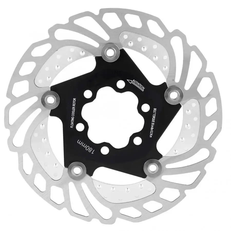 MTB из нержавеющей стали велосипед дисковый тормоз охлаждающий плавающий ротор велосипедный велосипед часть горная дорога части высокое качество ротор - Цвет: 180mm
