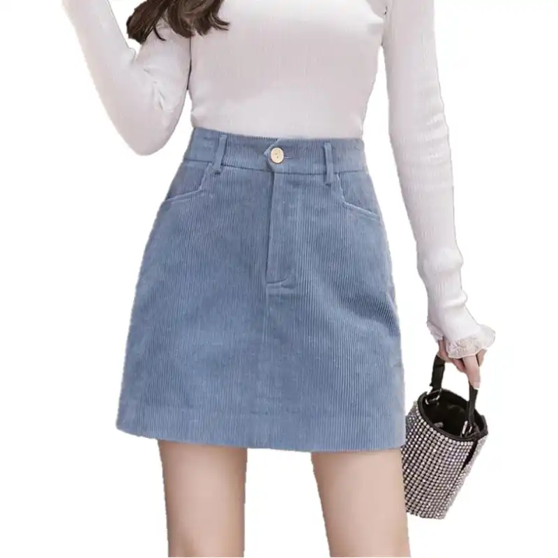 Jupe trapèze velours Clearance