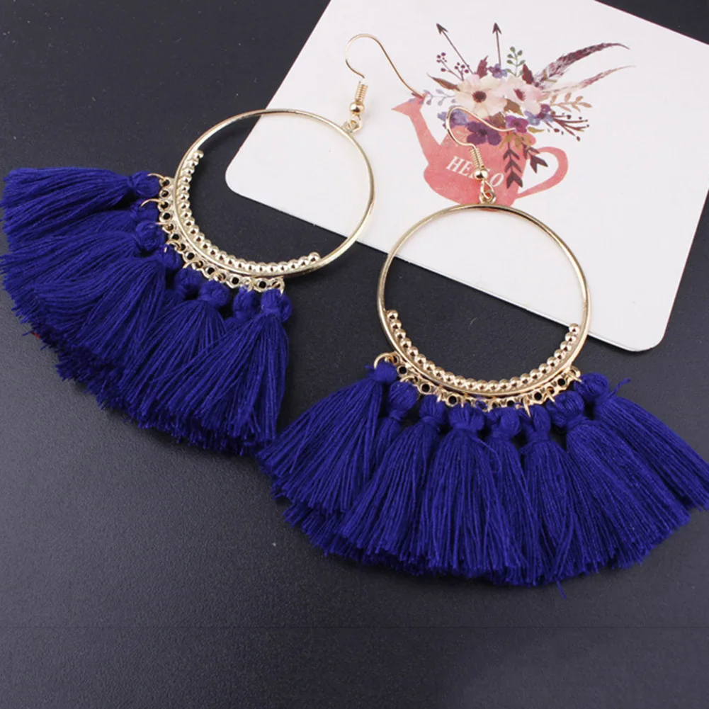 H5b29491d5c744ab08772c44450d7ba3fr - Fashion Bohemian Big Tassel Dangle Drop Earrings for Women Statement Wedding Red Fringe Female Earrings Za 2020 Jewelry