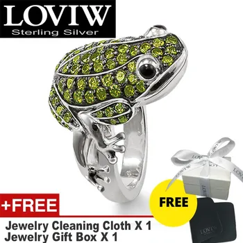 

Green Frog Cocktail Ring,Thomas sabor Style Fashion Good Cute Jewerly For Men & Women Gift 925 Sterling Silver