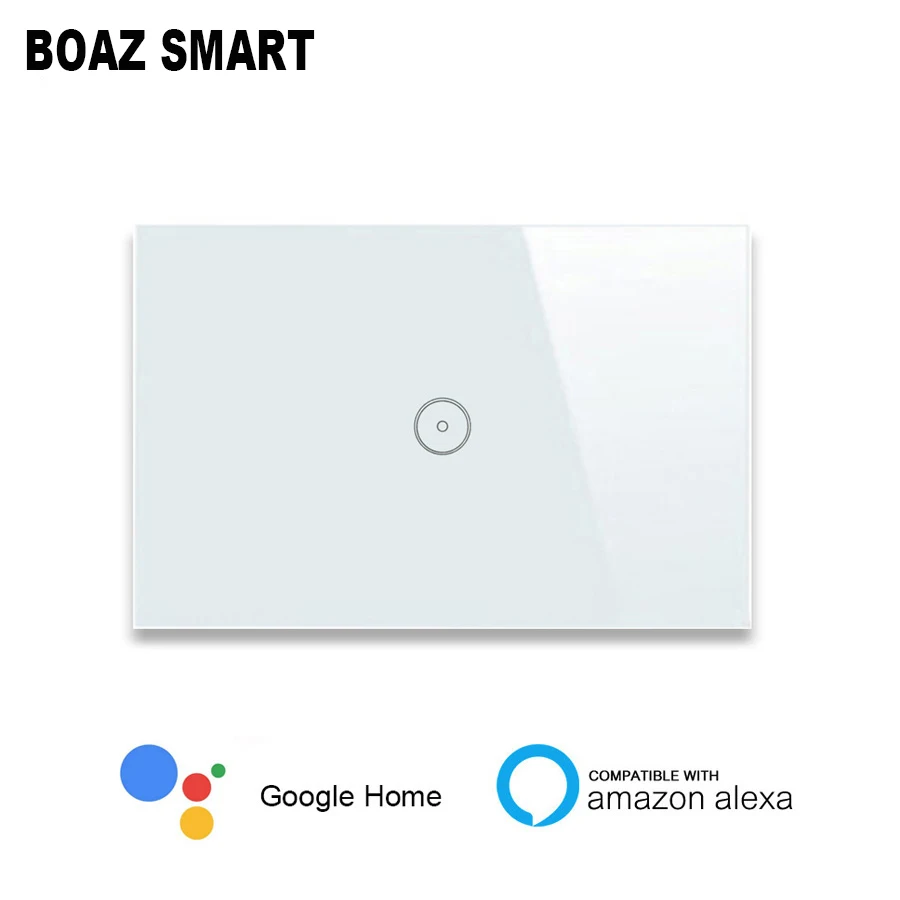 

Boazsmart US AU Wifi Wall Switch Work with Alexa Google Home Voice Control APP Remote Control Light Panel Control by APP