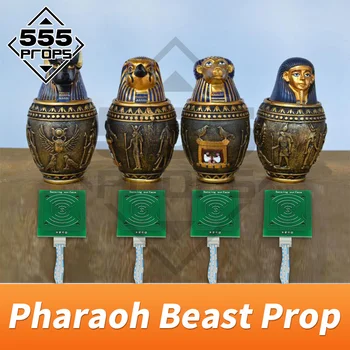 

555 props Pharaoh beast prop escape room game puzzle game prop put egypt pyramid statues in right place to open lock
