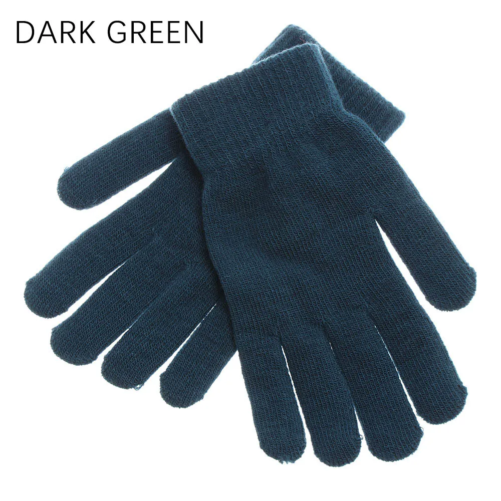 dark green 3 1 пара, мужские утолщенные вязаные перчатки для экрана телефона, мужские зимние осенние теплые шерстяные кашемировые однотонные перчатки, мужские перчатки, деловые перчатки - Цвет: dark green 3