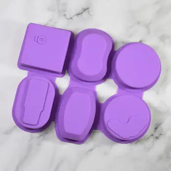 

6 Cavities 3D Soap Silicone Molds Soap Mold for DIY Making Finding Accessories Homemade Candle Resin Bath Bomb Art