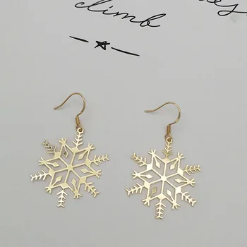 

MeiLD Gold Snow Drop Earring For Women Korean New Fashion Charms Simple Temperament Sweet Exquisite Grls Fashion Jewelry Gift