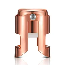 Champagne Bottle Stopper Rose Gold Stainless Steel Champagne Sealer Plug Super Powerful Vacuum Seal Reusable Wine Saver