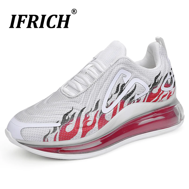 

New Stylish Red TPU Boys Sneakers Brand Anti-slip Mens Gym Shoes Air Sole Sport Shoes for Men Cushioning Footware Plus Size 46