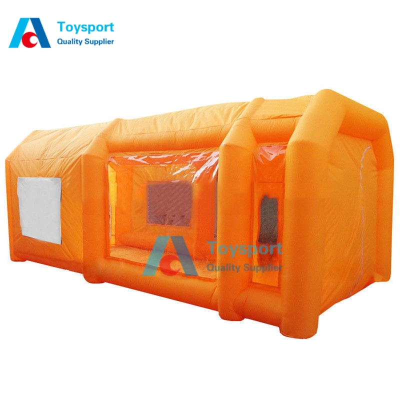 Design Customized Inflatable Mobile Portable Car Paint Spray Baking Booth With Blower And Filter