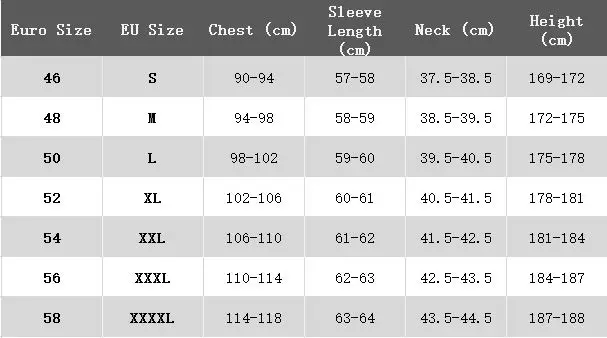 EU SIZE CHART_