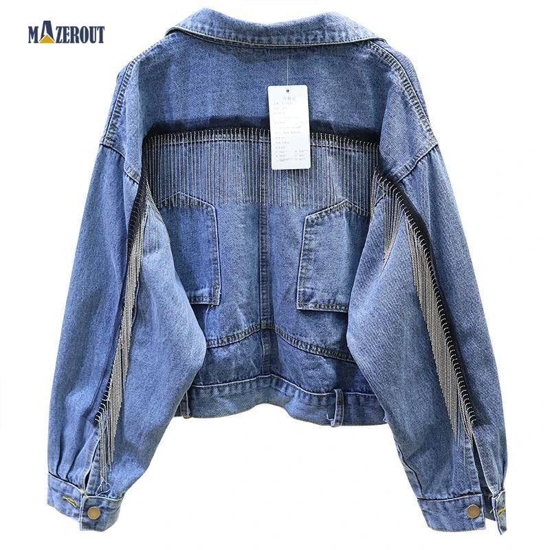jean jacket with sleeve fabric
