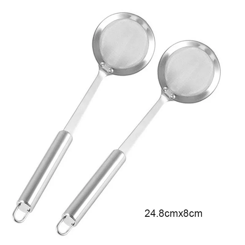 24.8cmx8cm 2 шт./компл. Набор фильтров для ложки из нержавеющей стали фильтр для супа ложка жареный горячий горшок противоскользящая сетка кухонный инструмент Аксессуары DC156 - Цвет: 24.8cmx8cm