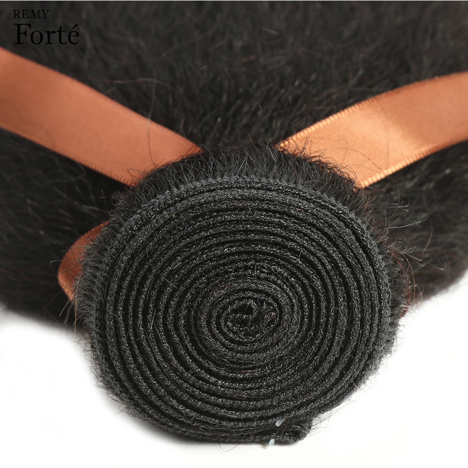 Remy Forte Yaki Straight Bundles With Closure 30 Inch Human Hair 3/4 Bundles With Closure Remy Brazilian Hair Weave Bundles