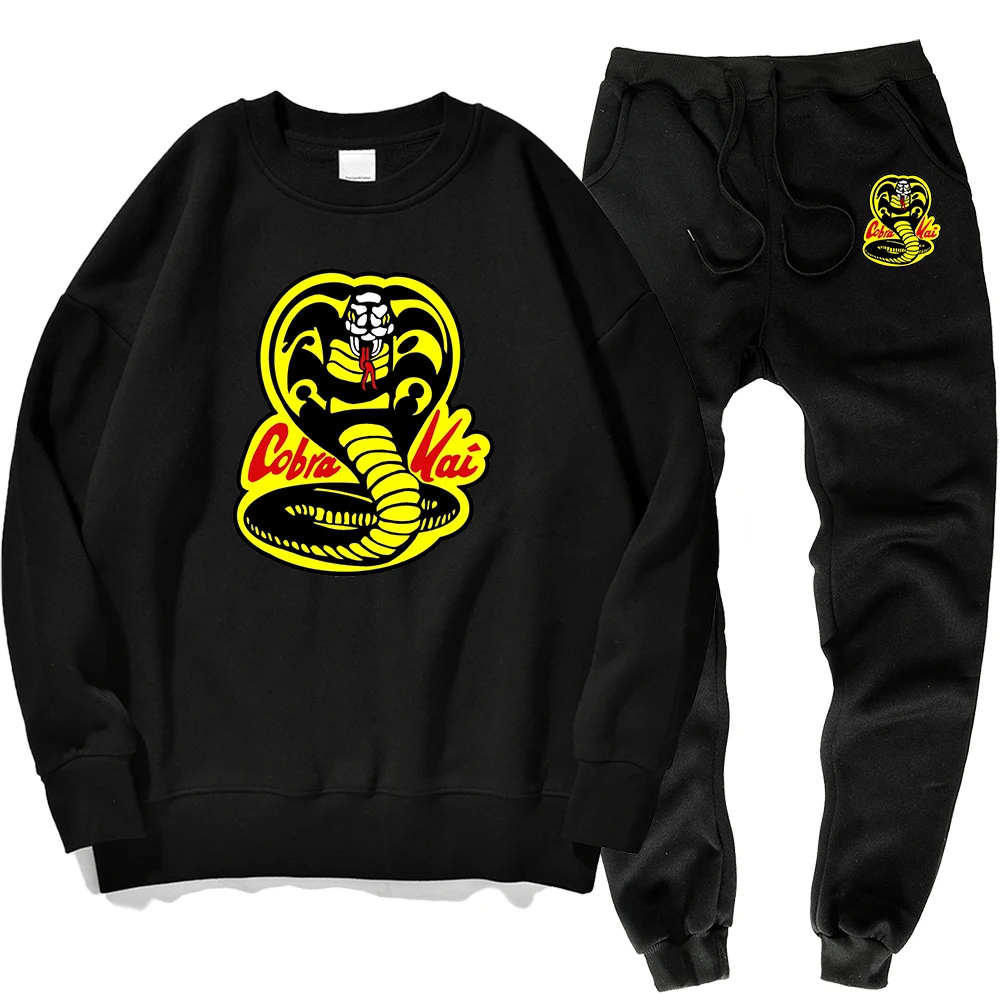 Sudadera Cobra Kai para hombre, pantalón de moda, sudaderas informales, ropa de calle, sudaderas con capucha para hombre, chándales cálidos de marca de moda para hombre