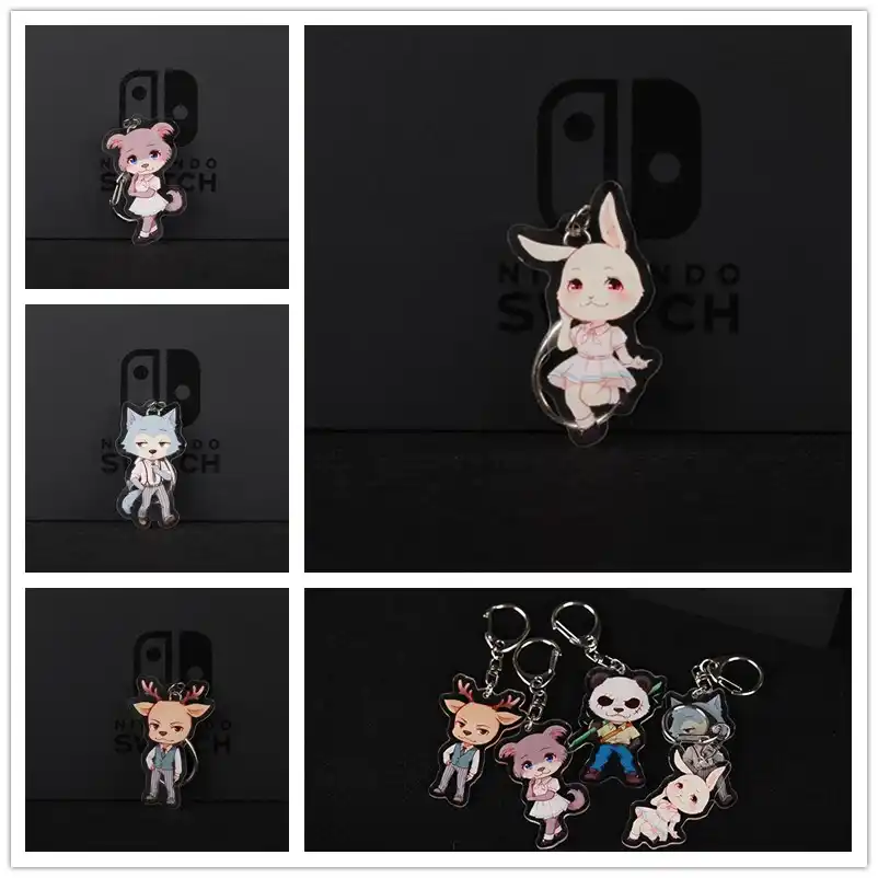Beastars キーホルダー春 Legoshi ルイアニメ漫画大人の子供ペンダントアクリルキーチェーンオオカミウサギ鹿キーリング Key Chains Aliexpress