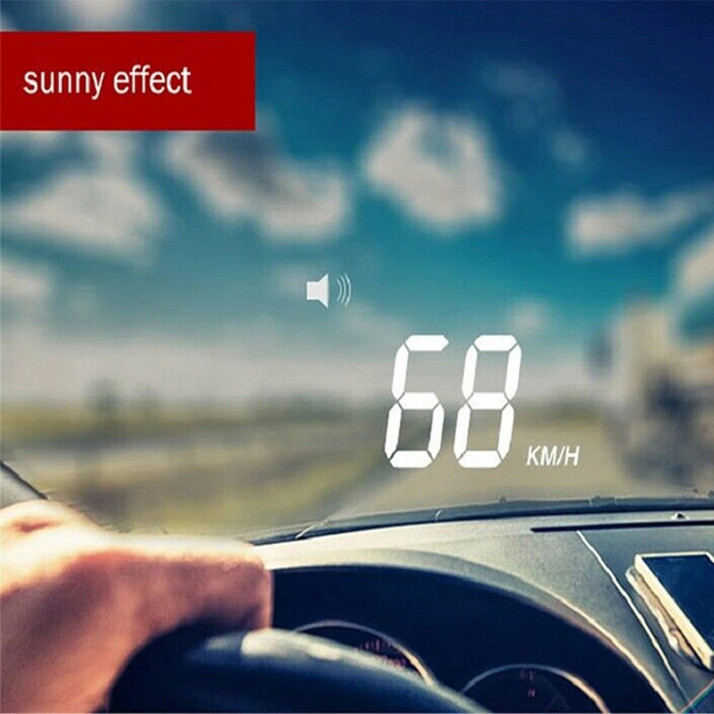 Новейший автомобильный HUD Дисплей A100S с блендой на лобовое стекло проектор OBD2 II EUOBD система Предупреждение о превышении скорости сигнализация напряжения