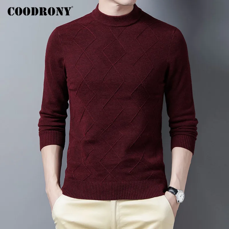 

COODRONY Brand Sweater Men High Quality Casual O-Neck Pullover Men Clothes 2020 Autumn Winter Thick Warm Woolen Pull Homme C1169