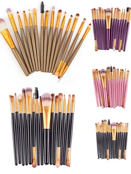 

15 pcs Professional Wooden Handle High End Makeup Brushes Set Foundation Powder Eyeshadow Eyeliner Lip Brush Tool