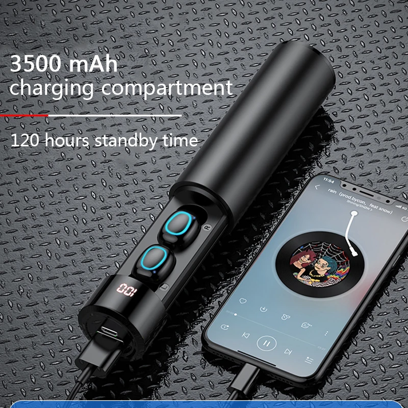 Touch digital display Capsule TWS Wireless Earphone V5.0 Bluetooth Earphone Bass Stereo Sound Sport Earphone For Samsung Xiaomi (1)