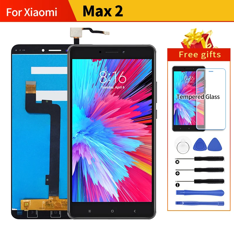 Для Xiaomi Mi Max 2 ЖК-дисплей с сенсорным экраном дигитайзер сборка для Xiaomi Mi Max2 Мобильный телефон lcd pantalla