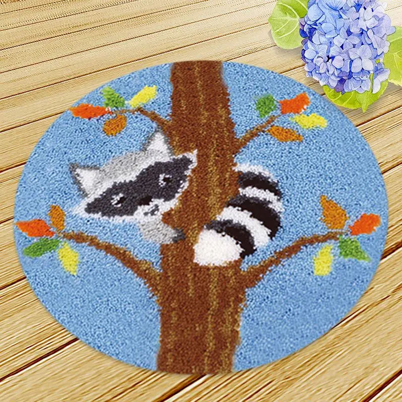 Prajna Carpet Embroidery Latch Hook Kit Cartoon Animal undefined Latch Hook Rug Button Pad Package Smyrna Package Carpet DIY images - 6