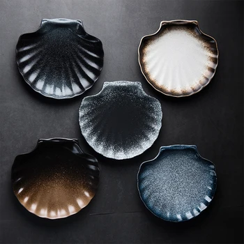 

Hot Sale Shell Type Dinner Plate Dishes And Plates Sets посуды посуда зайцы Dinner Set Servies Canicas Billes