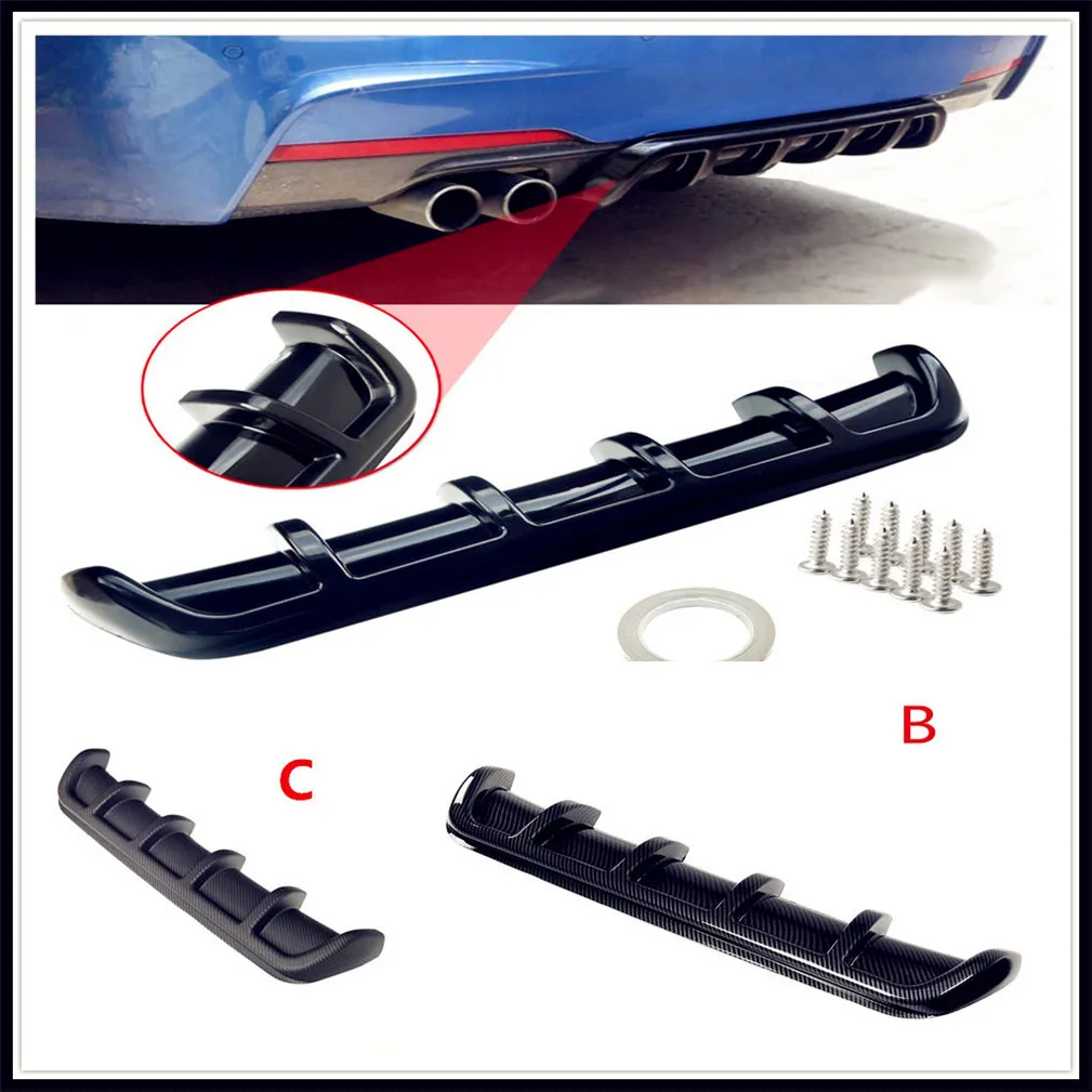 ABS Автомобильный задний Акулий плавник стиль изогнутый бампер для губ Диффузор