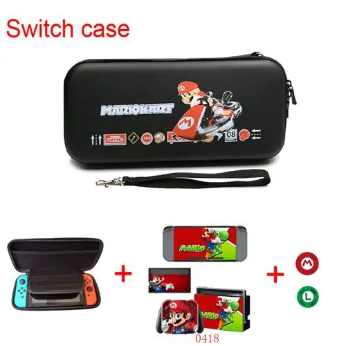 Bag with Sticker 4 Marios rend переключатель EVA чехол сумка для хранения для Nintendo doswitch NS консоль игровой Чехол протектор виниловая наклейка аксессуары - Цвет: Bag with Sticker 4
