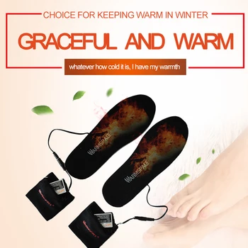 

1 Pair Usb Electric Heating Shoe Comfortable Soft Lint Electric Heated Shoe Insoles Winter Outdoor Sports Feet Warming Insoles