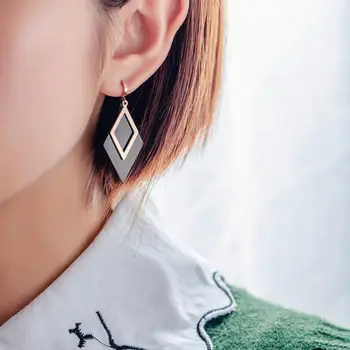 

Drop earrings for women korean style statement fashion jewelry long wholesale earrings stainless steel bulk items wholesale 8401