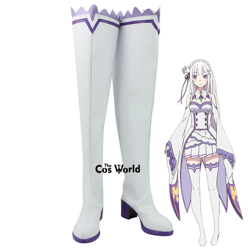 re-zero-kara-hadimeru-isekai-seikatsu-emilia-anime-personalizado-botas-de-sapatos-de-cosplay