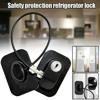 

Refrigerator Lock with Keys Fridge Cabinet Child Safety Childproof for Kids Window Door Drawer S7JN