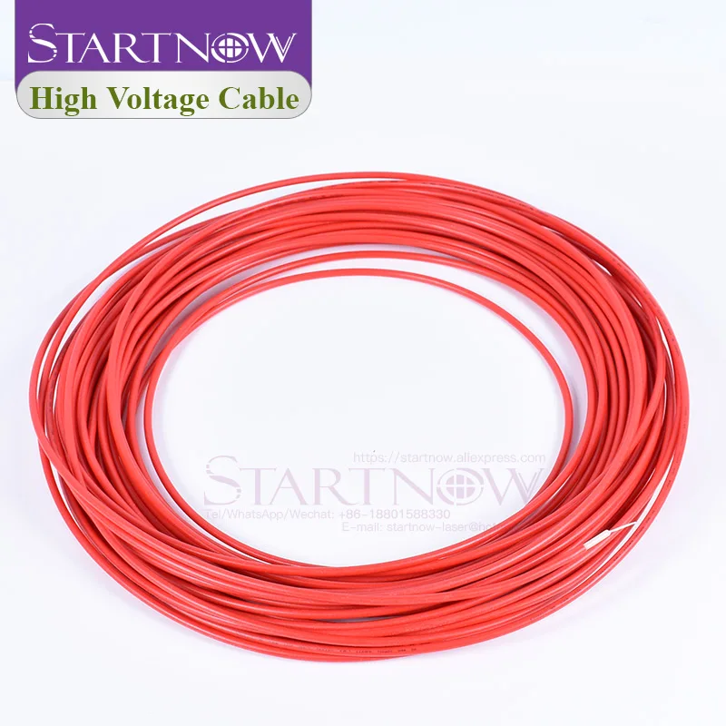 Кабель высокого напряжения 40 кВ 22AWG красный положительный провод для лазерного