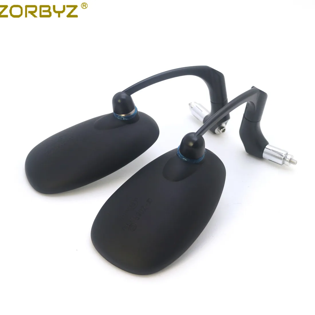 ZORBYZ 7/" 22 мм черный руль мотоцикла бар конец l-бар ретро овальные боковые зеркала заднего вида для Honda Yamaha Suzuki