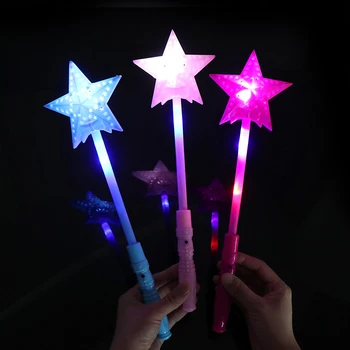 

Hot Selling Children Illuminated Toys Five-pointed Star Flash Stick Stars Magic Bar Kids Girl Fairy Star Rod Toy Gifts
