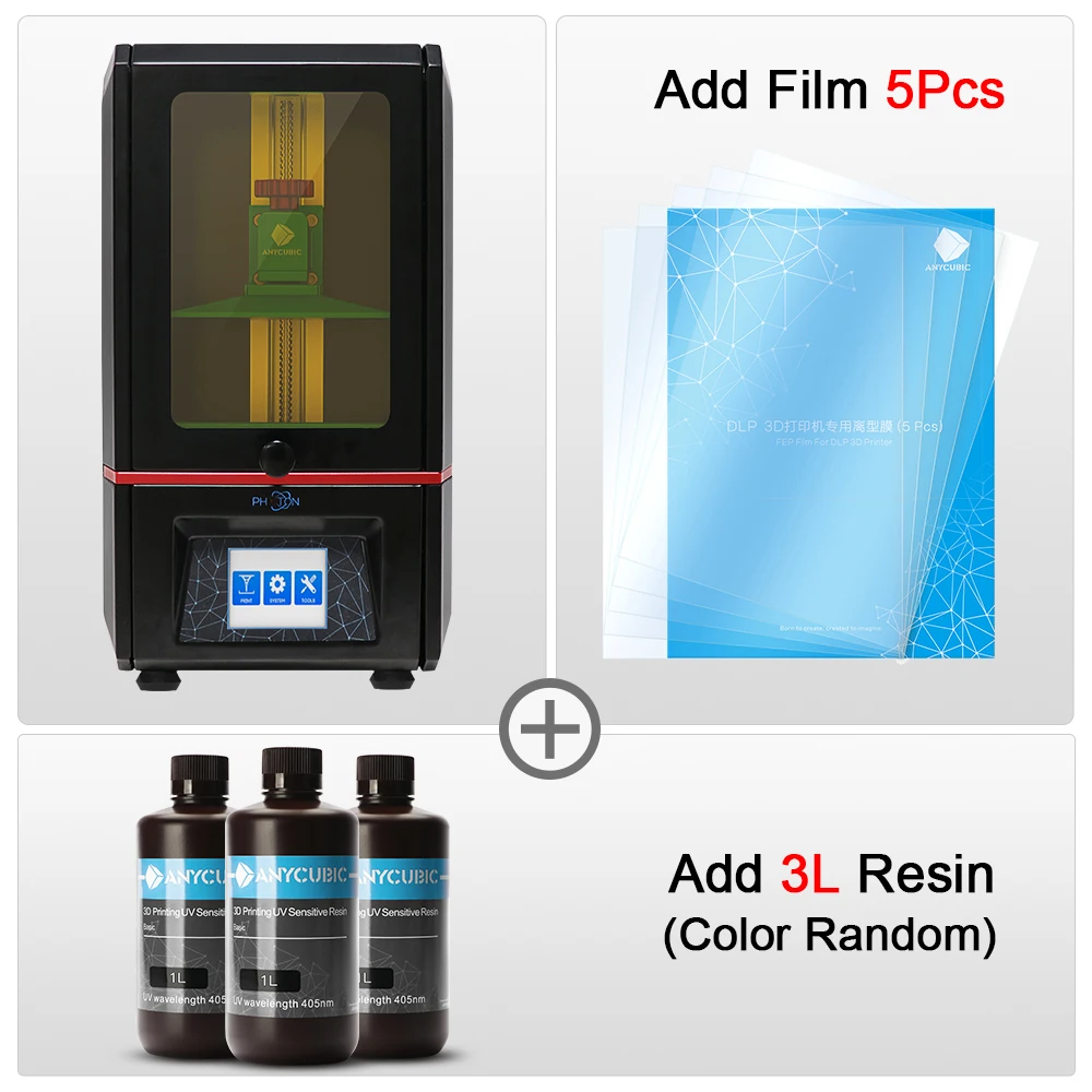 BlackPhotonAdd3L5F ANYCUBIC Photon-S/Photon размера плюс UV принтер SLA 3d Принтер lcd 3d принтер Off-Line Impresora 3d Drucker Impressora UV смола - Цвет: BlackPhotonAdd3L5F