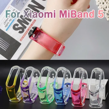 

Buckle Wrist TPU Strap for Xiaomi Mi band 5 band 5 Transparent Replacement Bracelet for Xiaomi mi band 5 miband 5 correa strap