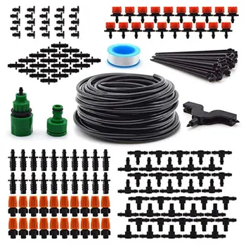 

Drip Irrigation System Automatic Watering Garden Hose Micro Drip Garden Watering Kits with Adjustable Drippers