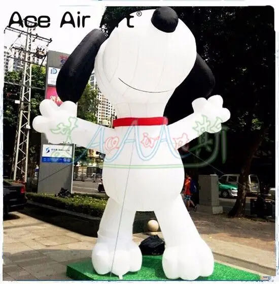  Customized Standing inflatable animal model White Inflatable Dog Balloon for Advertising or party