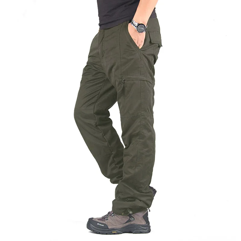 CK05 Army green Теплые флисовые брюки карго мужские зимние тактические военные брюки плотные повседневные хлопковые военные бомберы рабочие брюки плюс размер 3XL - Цвет: CK05 Army green