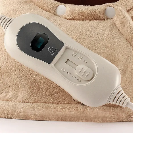겨울 전기 목 및 어깨 워머 랩 히팅 패드, 3 단 기어 온도 컨트롤러, LED EU 플러그, 220V-240V, 100W, 60x62cm 4
