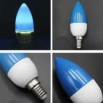 

Light Bulb AC 220V 2W Bedroom Indoor Outdoor Household Accessory Candle Light Bright E27/E14 Lighting Fixture Home Room