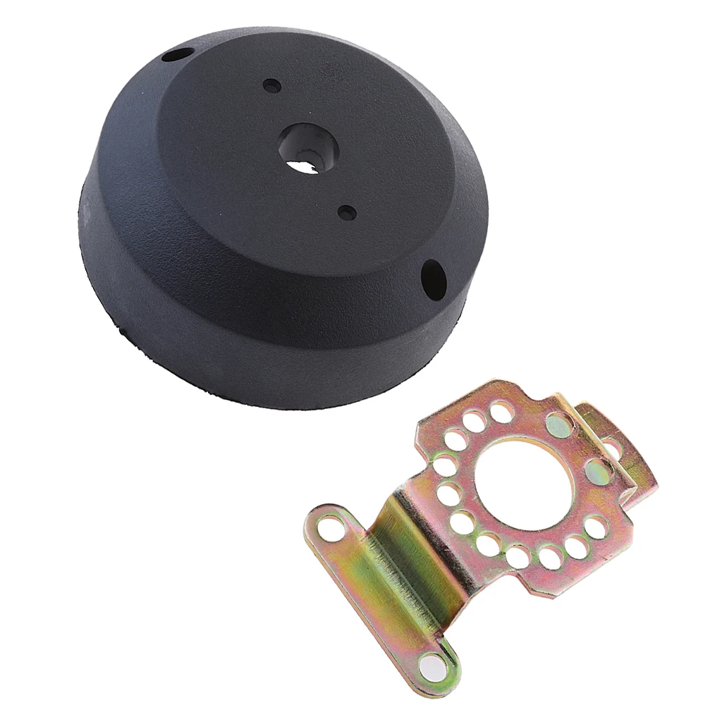 Boat Steering Wheel Bezel 90 Degree Mount for Rotary Helm System - Black Boat Steering Wheel Bezel 90 Degree Mount for Rotary Helm System - Black