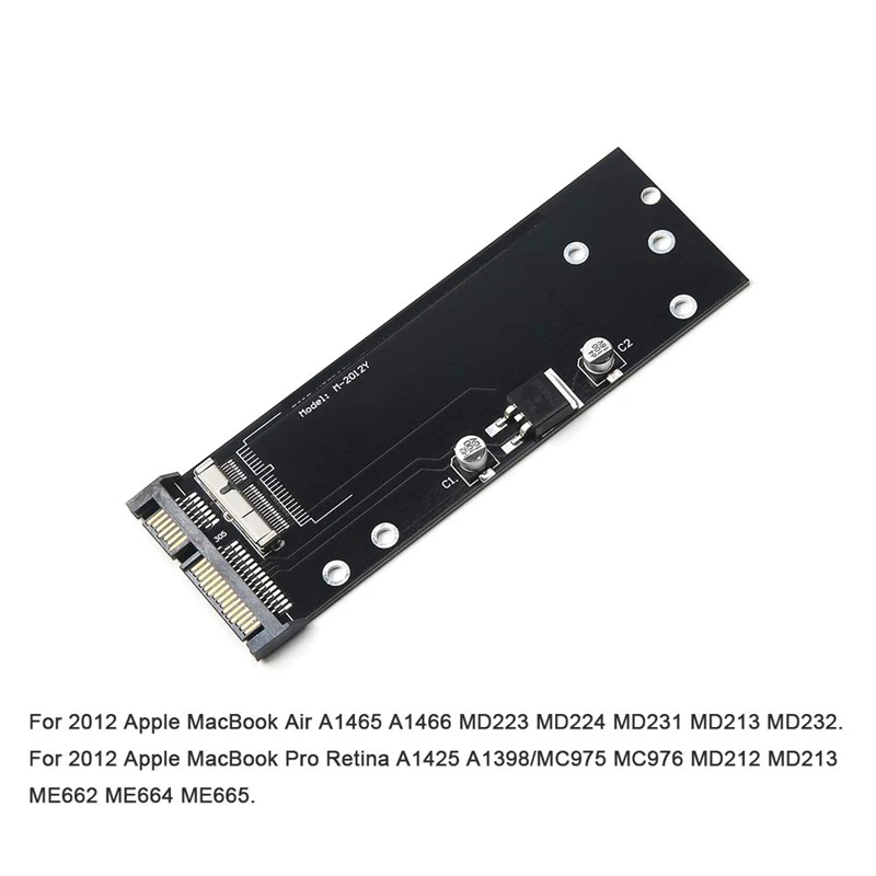 Ssd на Sata 6,0 Гбит/с адаптер конвертер карты для 2012 Apple Macbook Air Md223 Md224 Md231 Md232