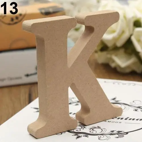 DIY отдельно стоящая A-Z деревянные буквы Алфавит Висячие свадебные вечерние украшения для дома для лоскутного скрапбукинга рукоделие - Цвет: K