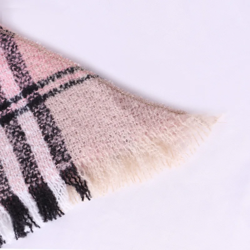 2019 new designer brand women cashmere scarf triangle winter scarves lady shawls and wraps knit blanket neck striped foulard (1)