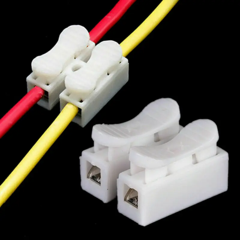 

30pcs/pack Spring wire self-locking cable connector quick connector lock wire terminal cable clamp easy to install LED stripping
