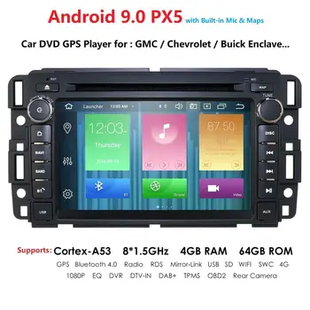 

Android 9.0 PX5 2din Auto radio Car DVD multimedia for For GMC Sierra 1500 2500HD 3500HD Car Radio DVD Player GPS Navi Stereo BT