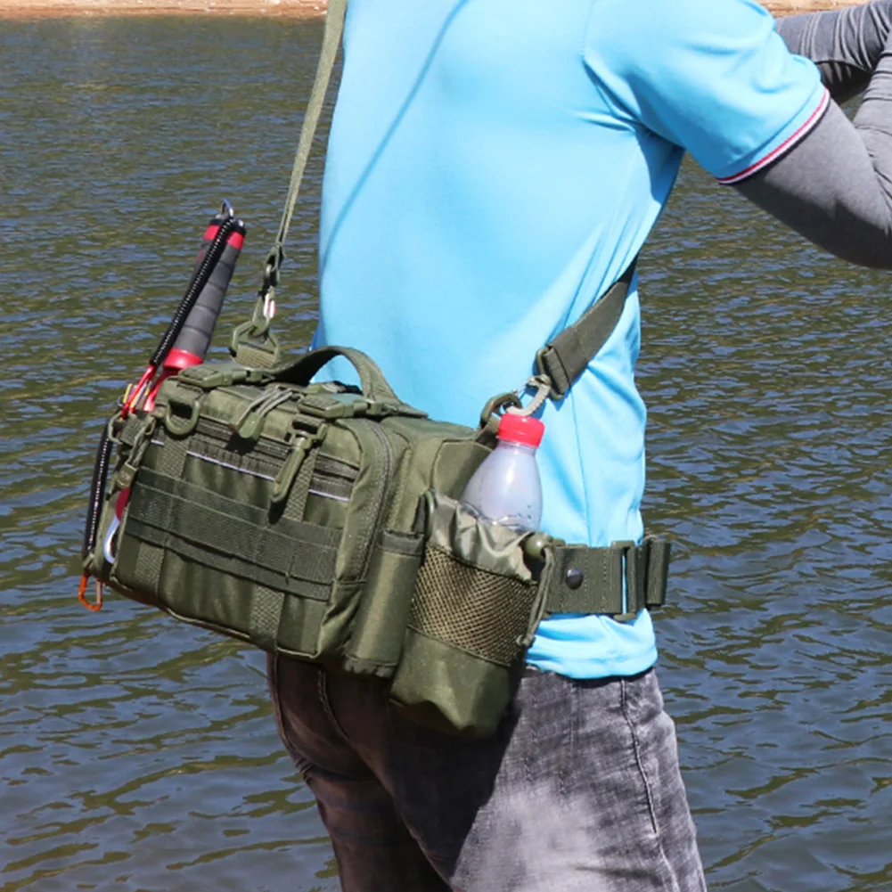 

Pouch Camping Multifunctional Outdoor Large Capacity Fishing Sports Storage Shoulder Zipper Tackle Bag Lures Holder Multi Pocket
