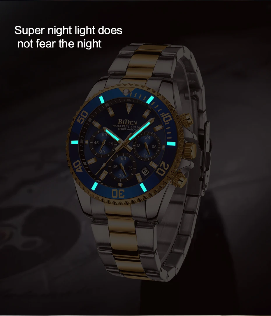 Роскошные Rolexable мужские s часы Спортивные Хронограф водонепроницаемые аналоговые 24 часа дата Кварцевые часы мужские полностью Стальные наручные часы