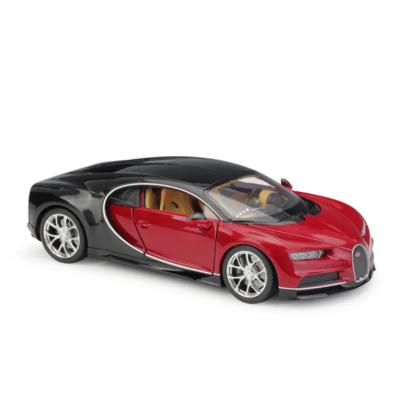 WELLY 1:24 Bugatti Chiron автомобиль спортивный автомобиль моделирование сплав модель автомобиля ремесла Коллекция игрушек инструменты подарок - Цвет: Красный